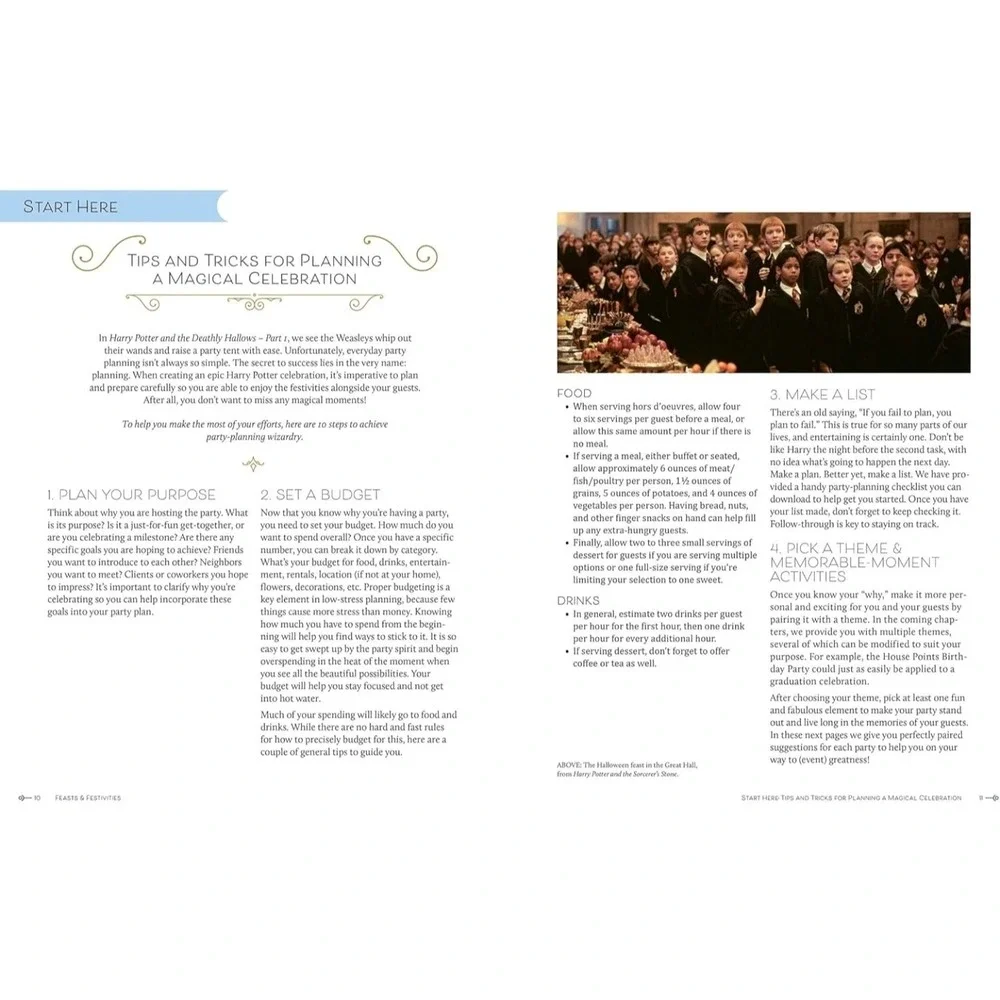 Harry Potter Feasts‎ & Festivities Jennifer Carroll Wizarding World Party Book
